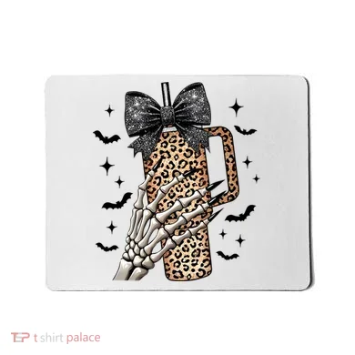 Coquette Bow Skeleton Bougie Mousepad