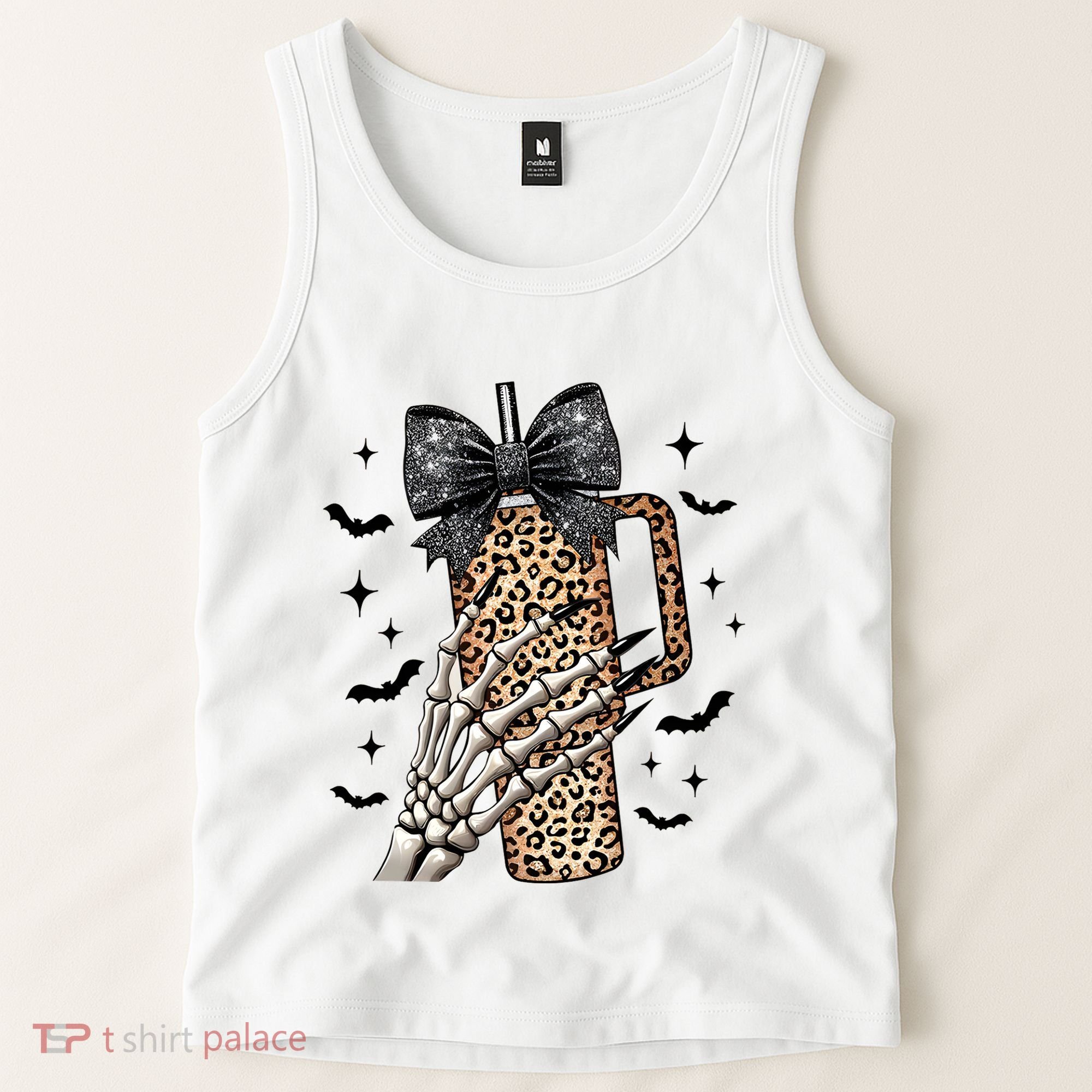 Coquette Bow Skeleton Bougie Tank Top