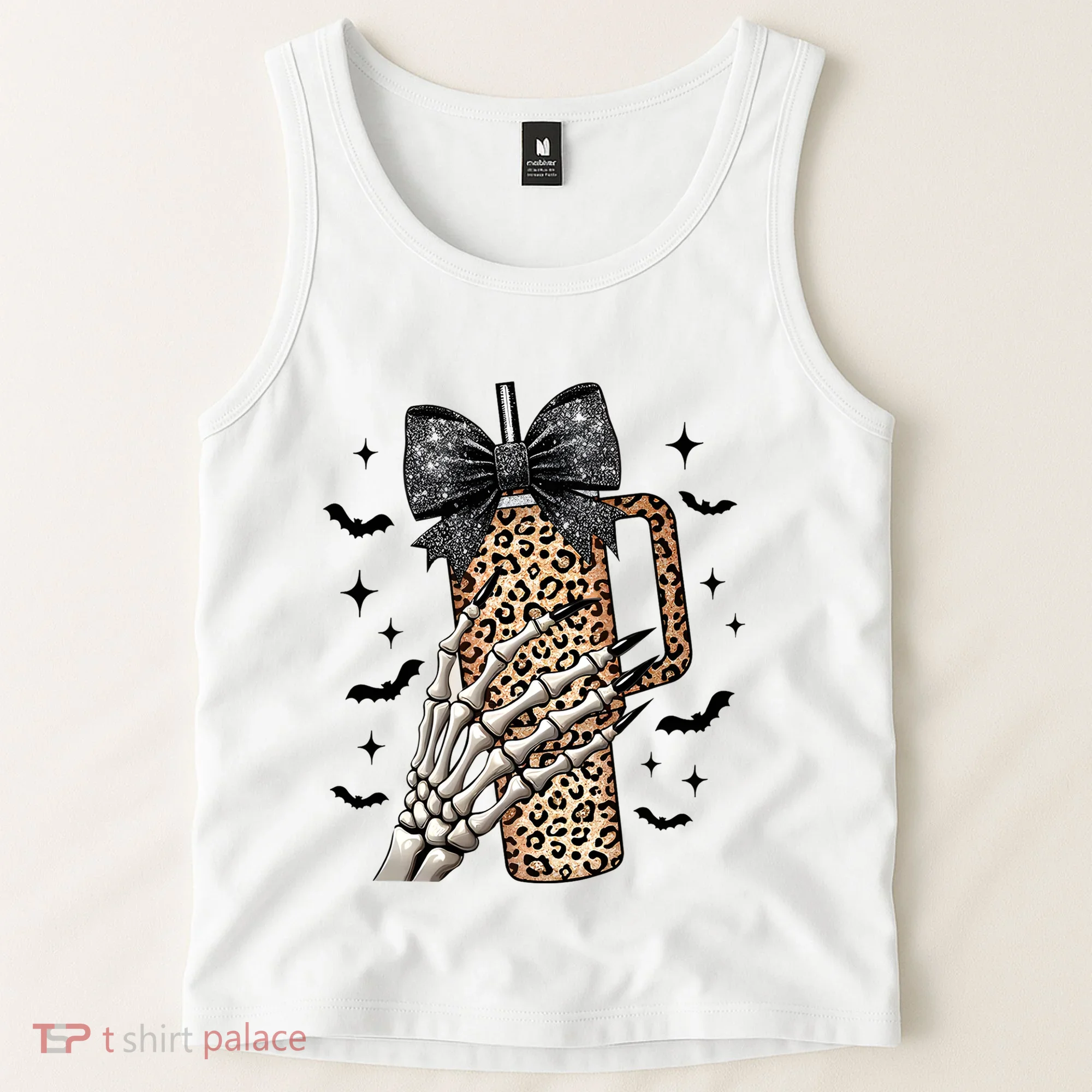 Coquette Bow Skeleton Bougie Tank Top
