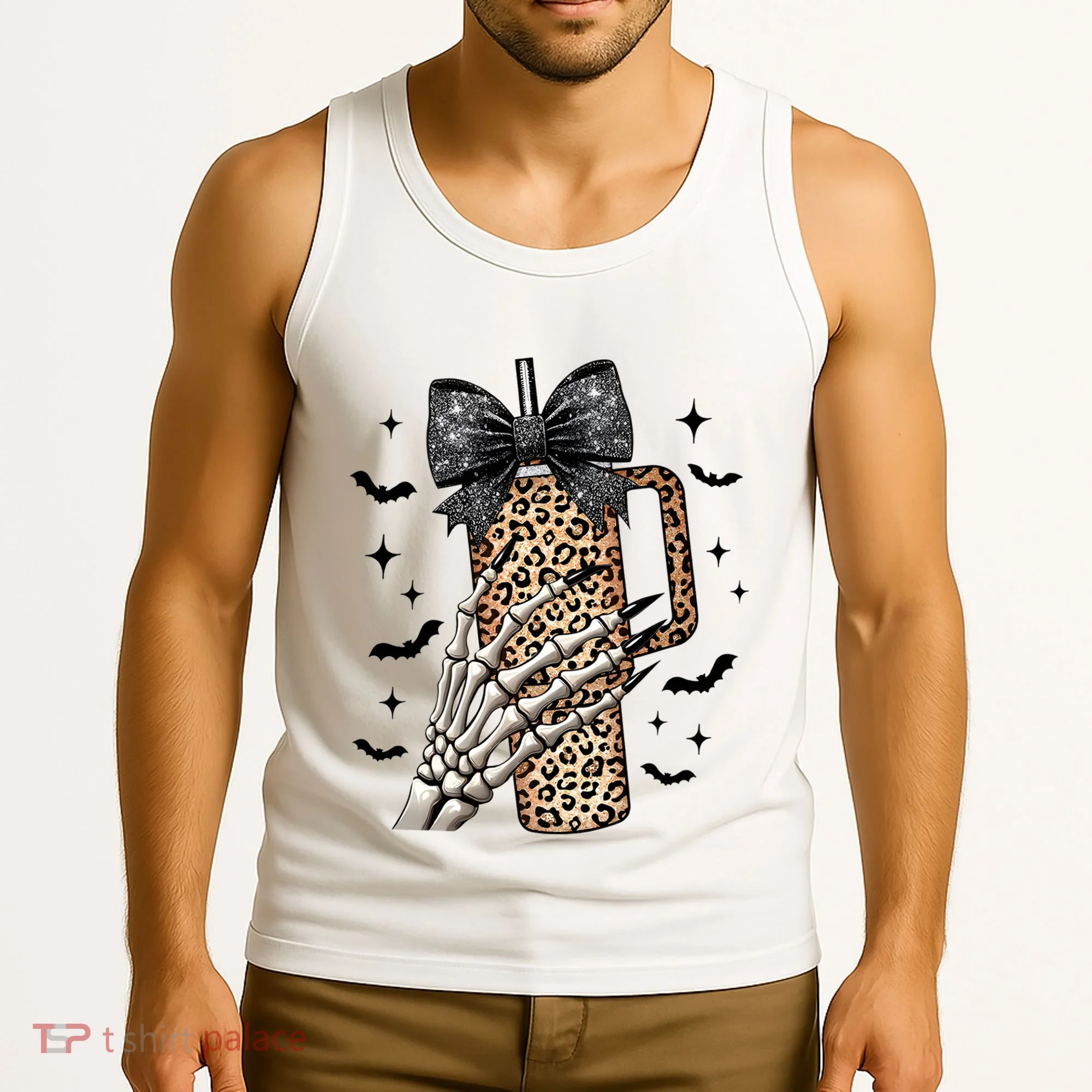 Coquette Bow Skeleton Bougie Tank Top