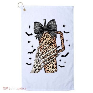 Coquette Bow Skeleton Bougie Golf Towel