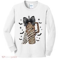 Coquette Bow Skeleton Bougie Kids Long Sleeve Shirt thumb 0