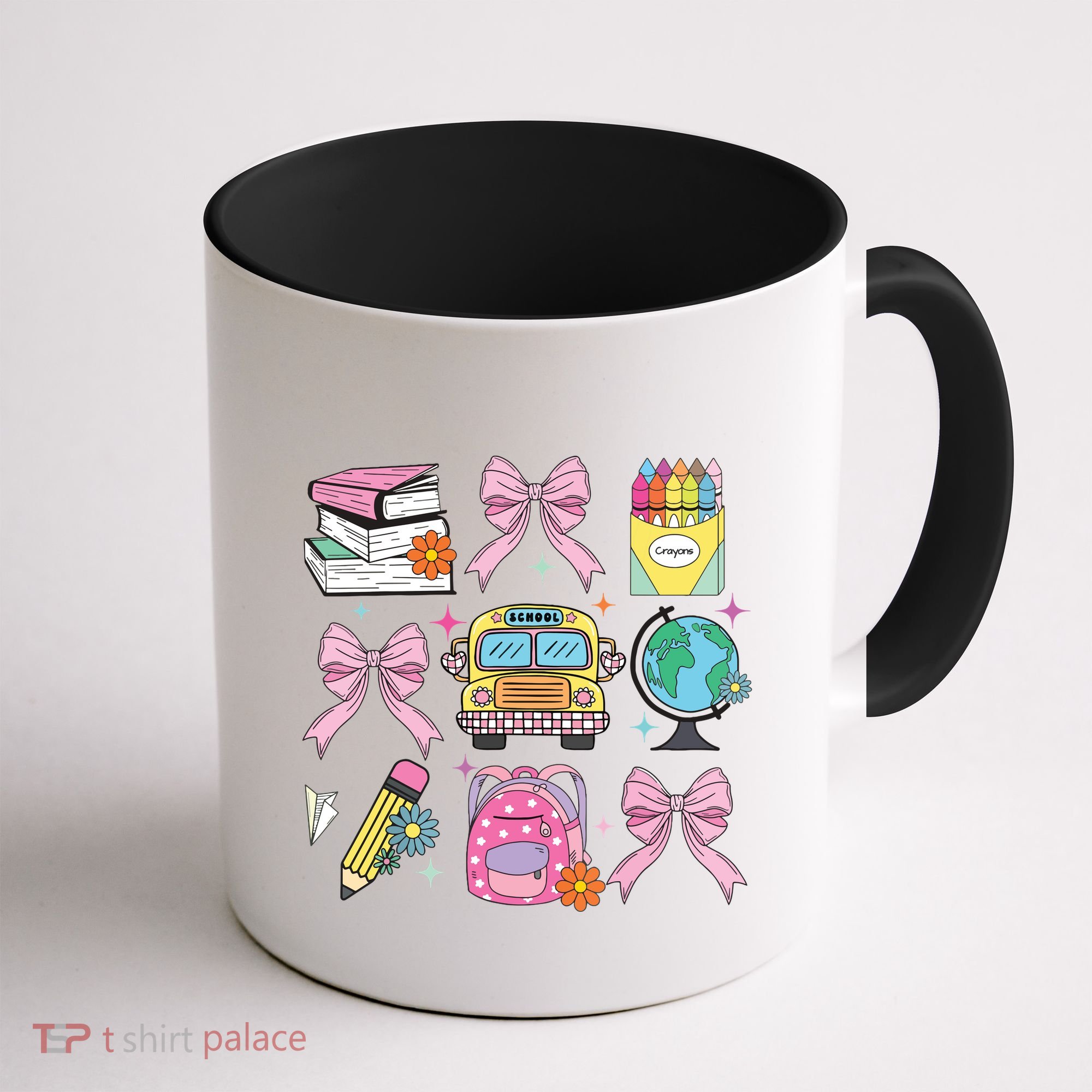 Coquette Bow Student Teacher Happy First Day Back To School Coffee Mug