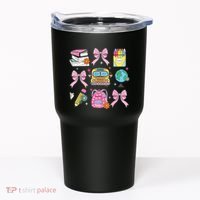 Coquette Bow Student Teacher Happy First Day Back To School Tumbler thumb 0