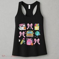 Coquette Bow Student Teacher Happy First Day Back To School Women's Tank Top thumb 3