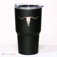 Cow Bull Steer Skull Cattle Longhorn Western Tumbler thumb 0