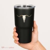 Cow Bull Steer Skull Cattle Longhorn Western Tumbler thumb 2