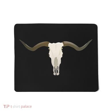 Cow Bull Steer Skull Cattle Longhorn Western Mousepad