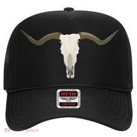Cow Bull Steer Skull Cattle Longhorn Western Hat thumb 0