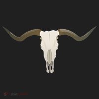 Cow Bull Steer Skull Cattle Longhorn Western Hat thumb 2