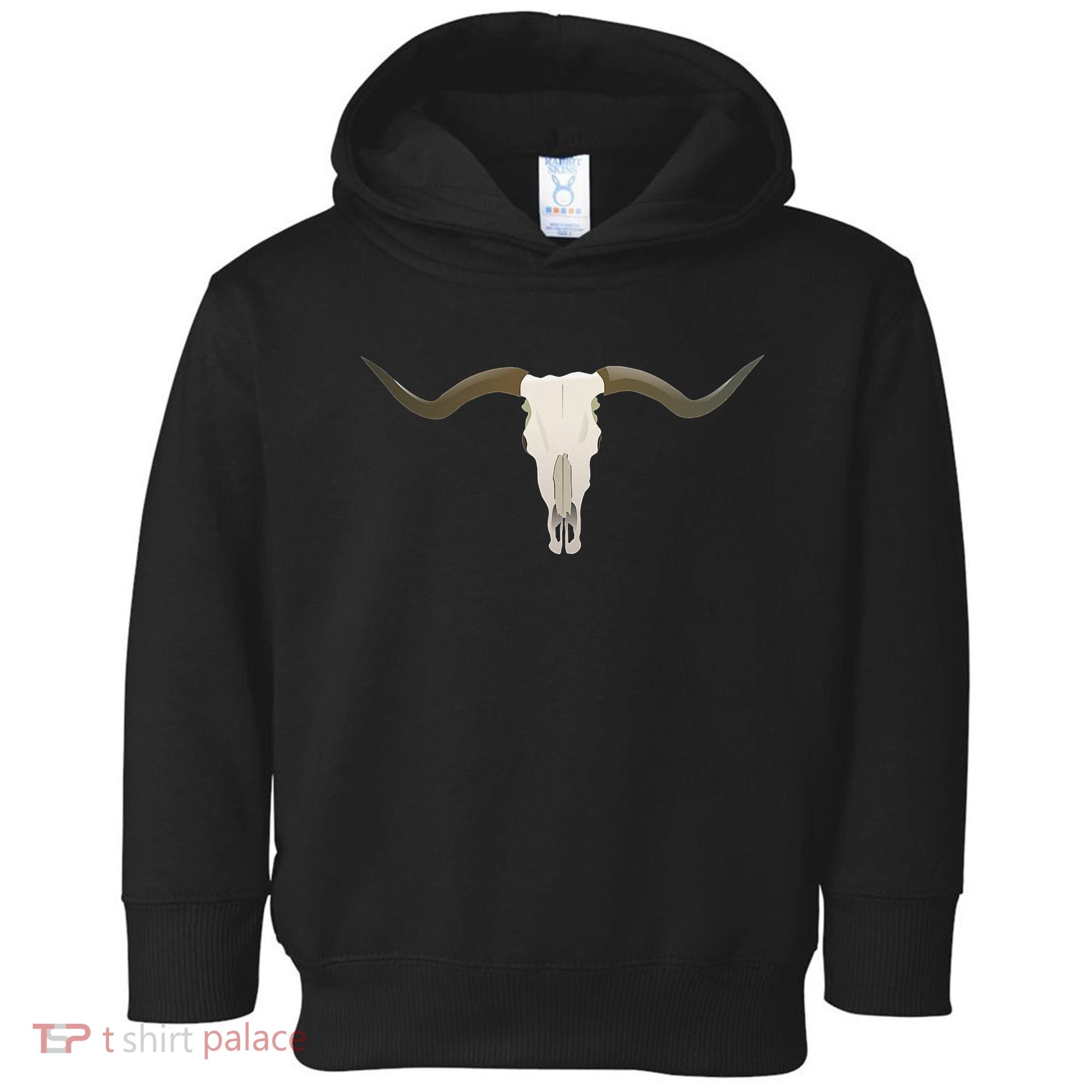 Cow Bull Steer Skull Cattle Longhorn Western Toddler Hoodie