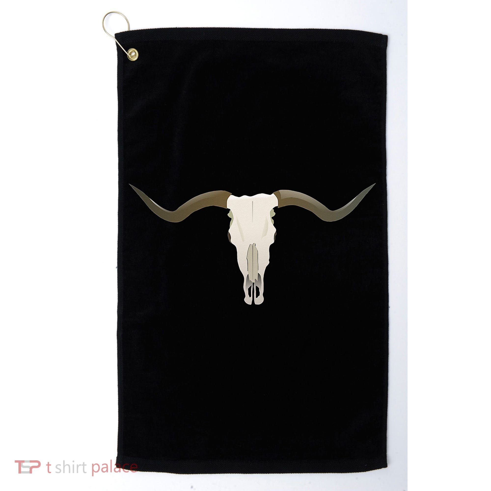 Cow Bull Steer Skull Cattle Longhorn Western Golf Towel