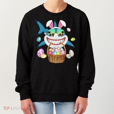 Cute Bunny Shark Easter funny easter day Women's Sweatshirt