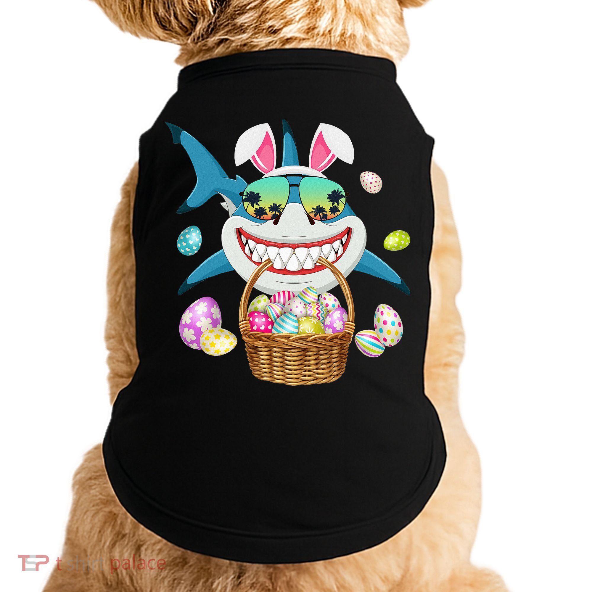 Cute Bunny Shark Easter funny easter day Doggie Tank