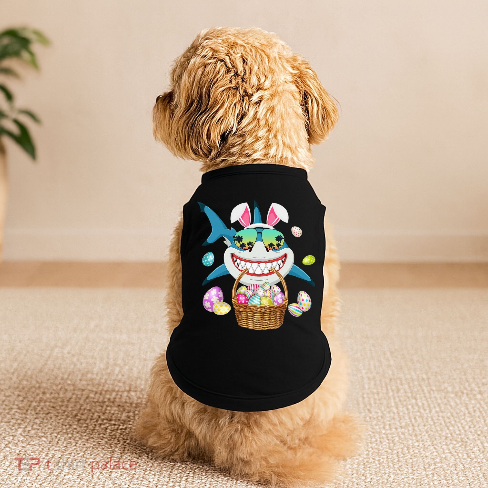 Cute Bunny Shark Easter funny easter day Doggie Tank