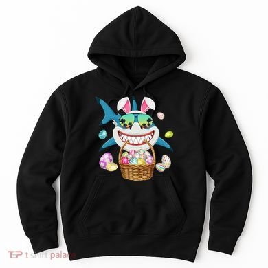Cute Bunny Shark Easter funny easter day Hoodie