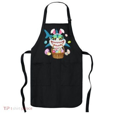 Cute Bunny Shark Easter funny easter day Apron