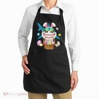 Cute Bunny Shark Easter funny easter day Apron thumb 2