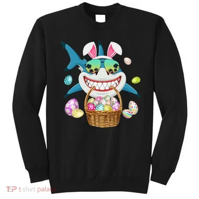 Cute Bunny Shark Easter funny easter day Sweatshirt