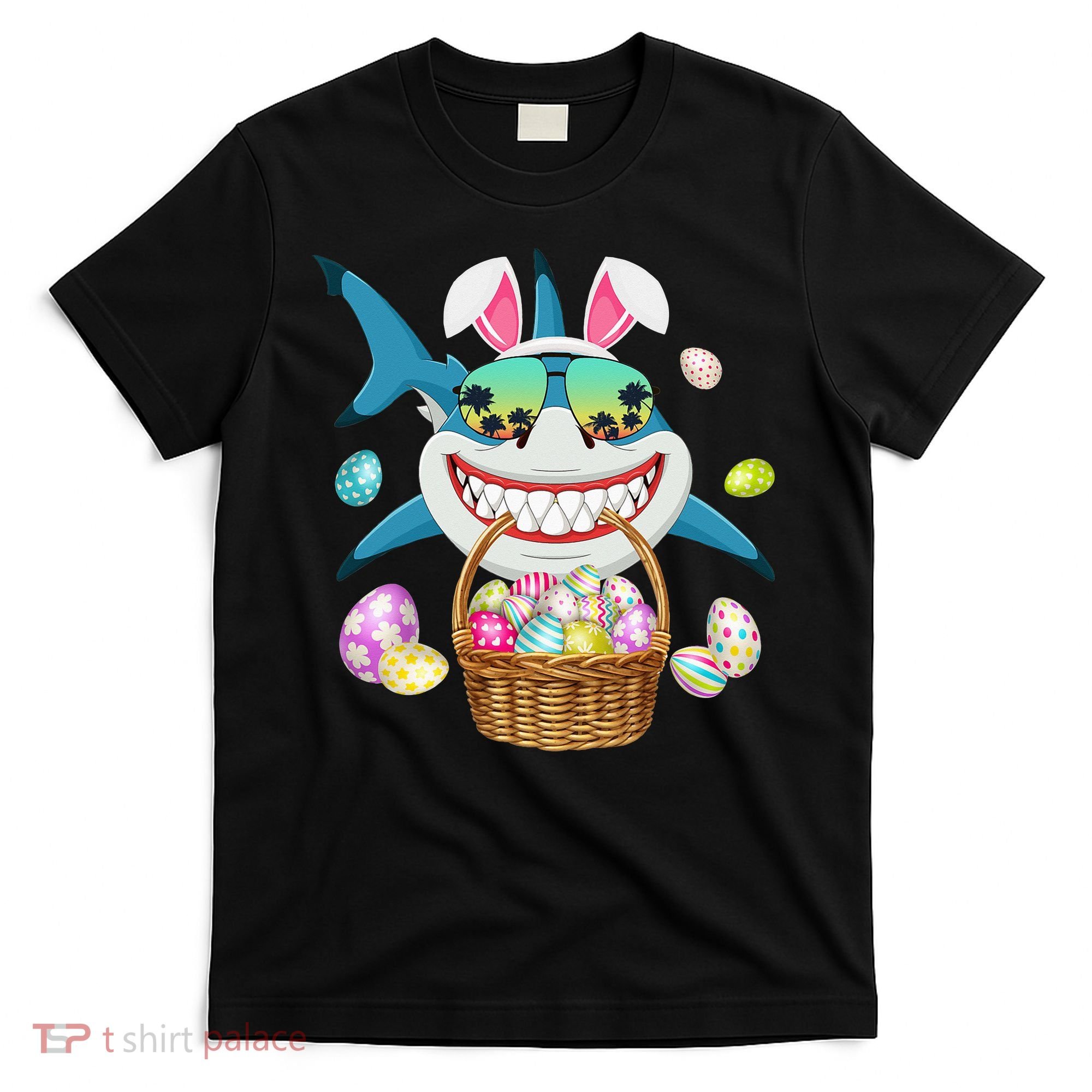 Cute Bunny Shark Easter funny easter day T-Shirt