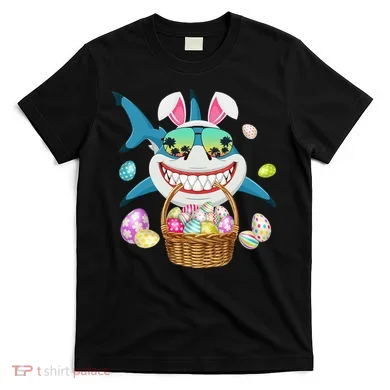Cute Bunny Shark Easter funny easter day T-Shirt