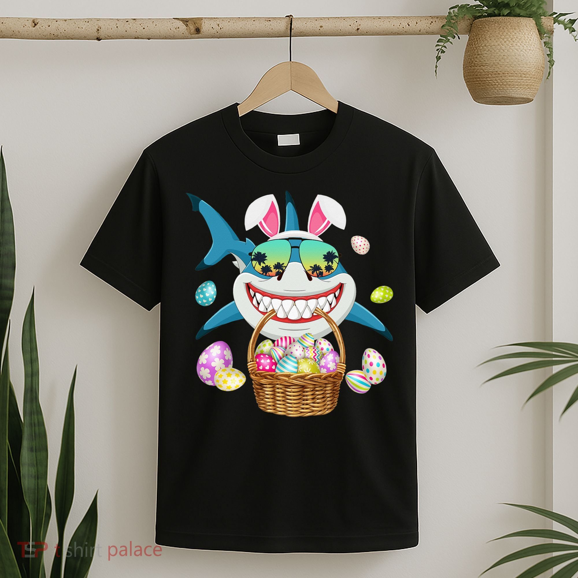 Cute Bunny Shark Easter funny easter day T-Shirt