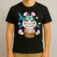 Cute Bunny Shark Easter funny easter day T-Shirt thumb 3