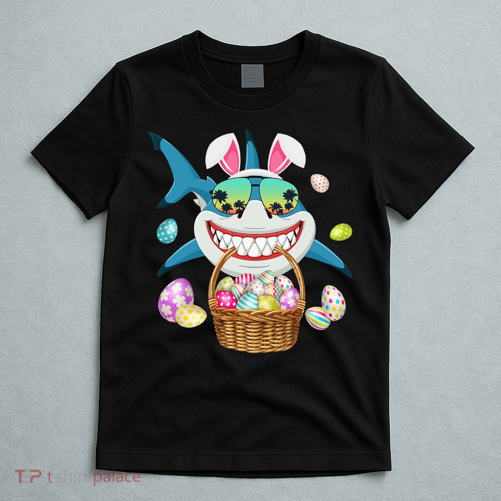 Cute Bunny Shark Easter funny easter day T-Shirt