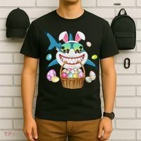 Cute Bunny Shark Easter funny easter day T-Shirt thumb 6