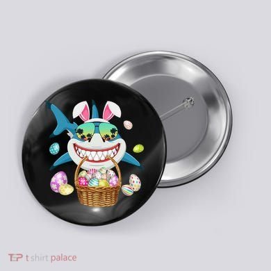Cute Bunny Shark Easter funny easter day Button