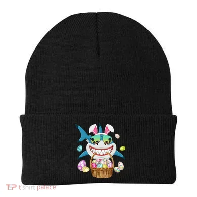 Cute Bunny Shark Easter funny easter day Beanie