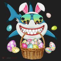 Cute Bunny Shark Easter funny easter day Beanie thumb 2