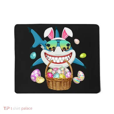 Cute Bunny Shark Easter funny easter day Mousepad