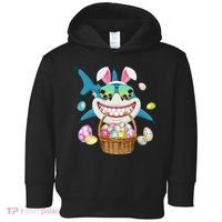 Cute Bunny Shark Easter funny easter day Toddler Hoodie thumb 0