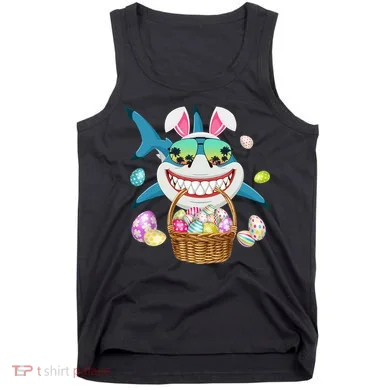 Cute Bunny Shark Easter funny easter day Tank Top
