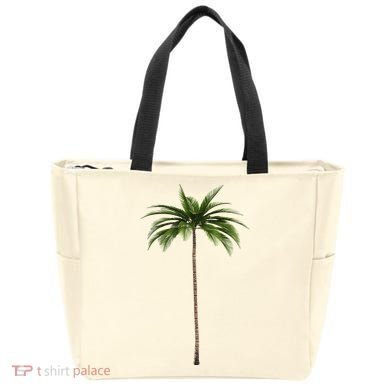 Cool Beach Summer Vacation Tropical Palm Tree Tote Bag