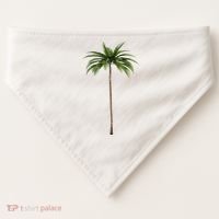 Cool Beach Summer Vacation Tropical Palm Tree USA-Made Doggie Bandana thumb 0