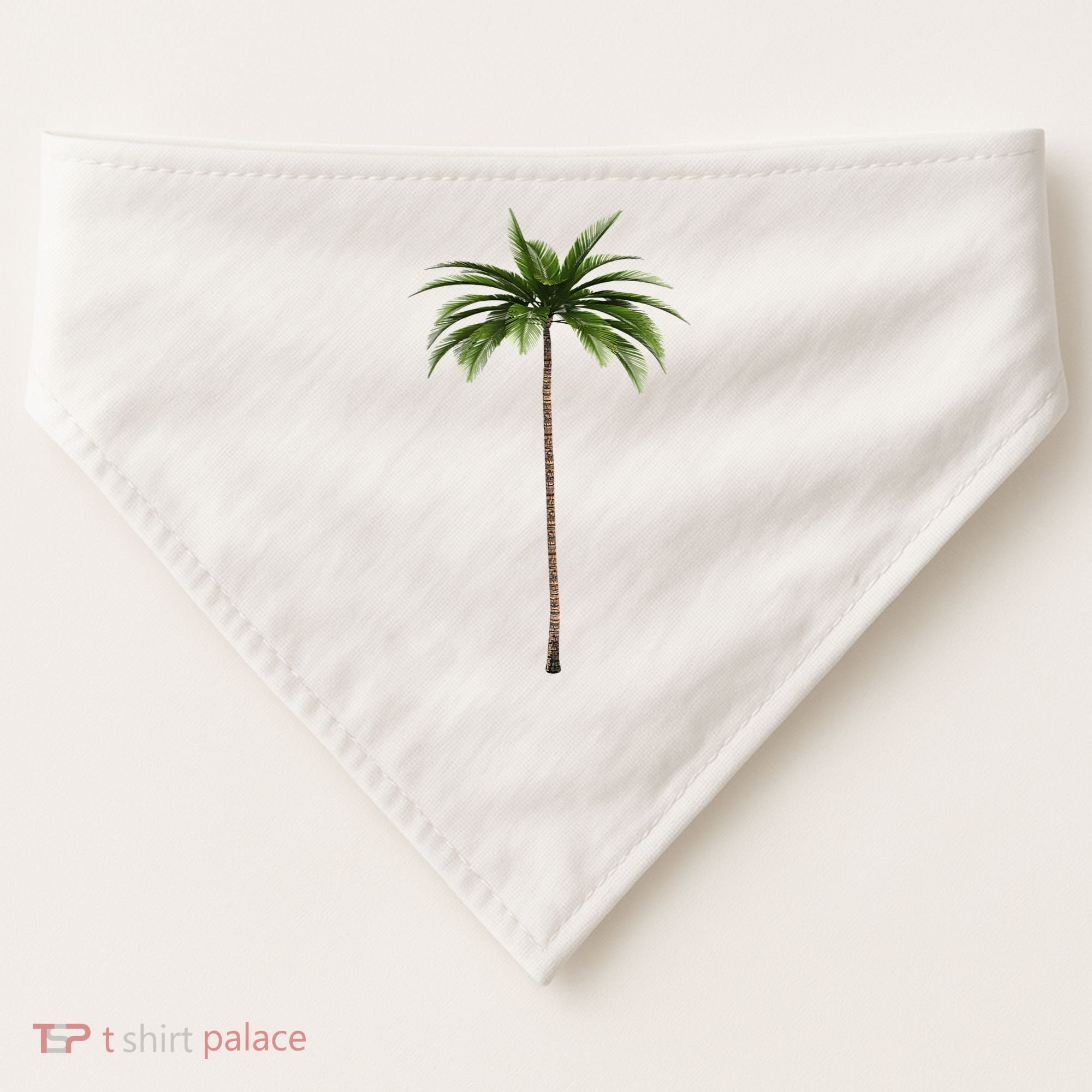 Cool Beach Summer Vacation Tropical Palm Tree USA-Made Doggie Bandana