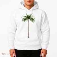 Cool Beach Summer Vacation Tropical Palm Tree Hoodie thumb 2