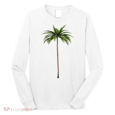 Cool Beach Summer Vacation Tropical Palm Tree Long Sleeve Shirt