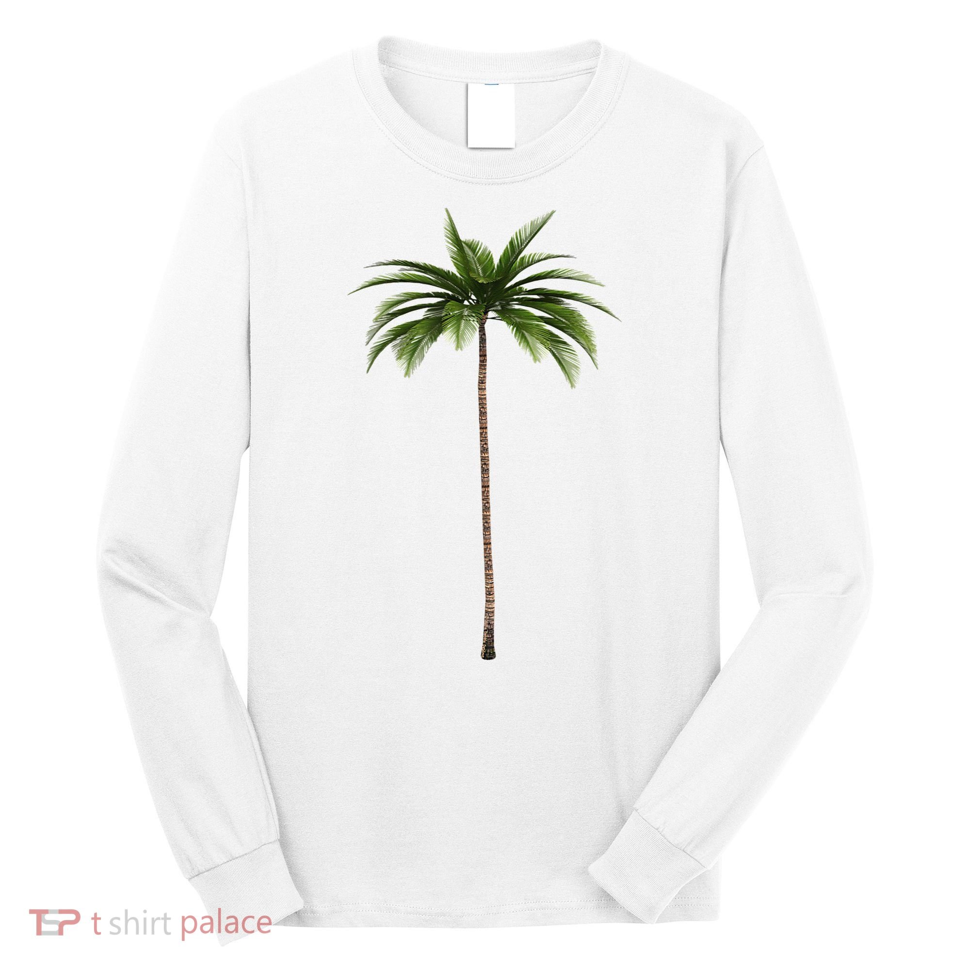 Cool Beach Summer Vacation Tropical Palm Tree Long Sleeve Shirt
