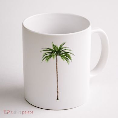 Cool Beach Summer Vacation Tropical Palm Tree Coffee Mug back