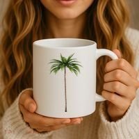 Cool Beach Summer Vacation Tropical Palm Tree Coffee Mug thumb 3