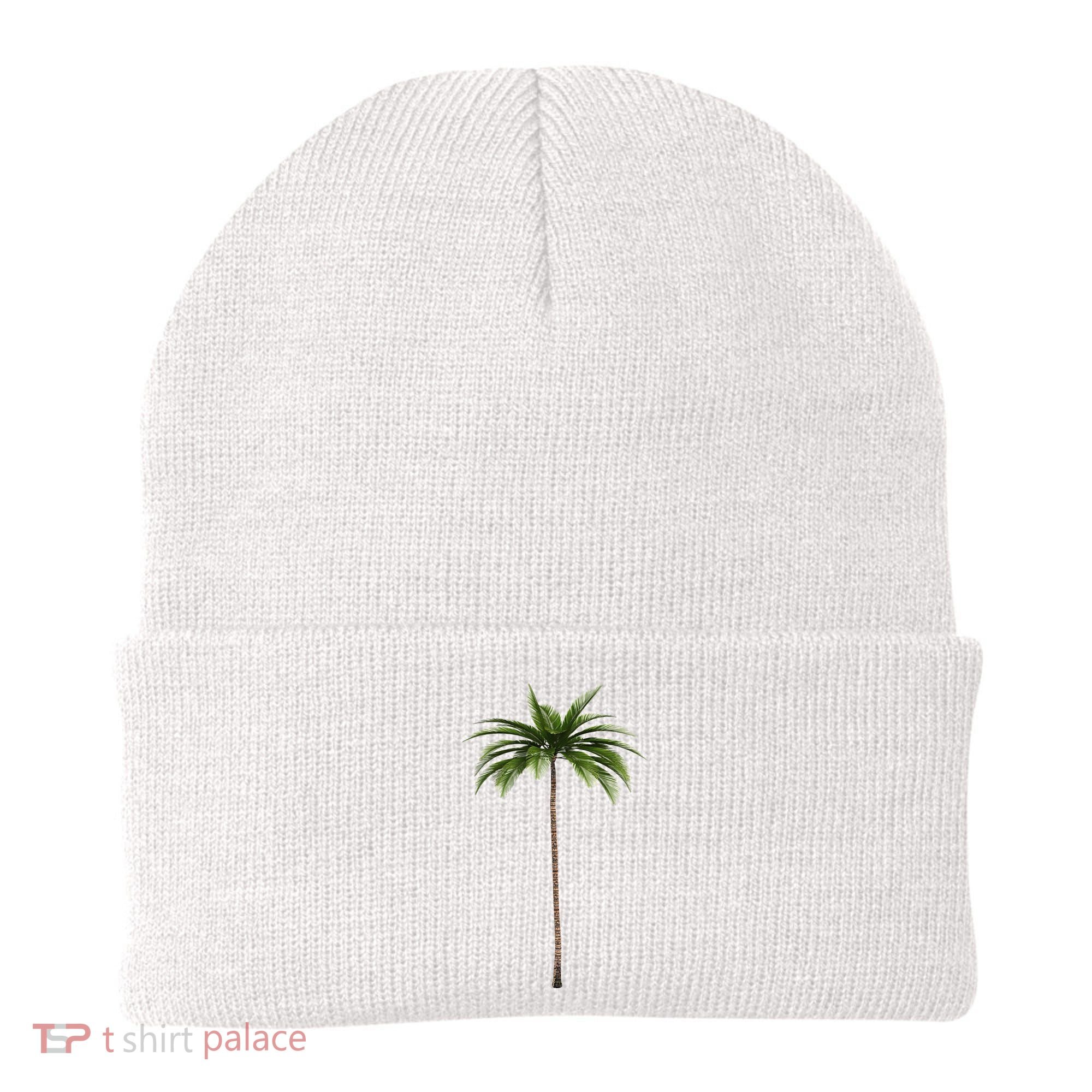 Cool Beach Summer Vacation Tropical Palm Tree Beanie