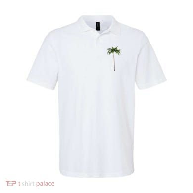Cool Beach Summer Vacation Tropical Palm Tree Polo