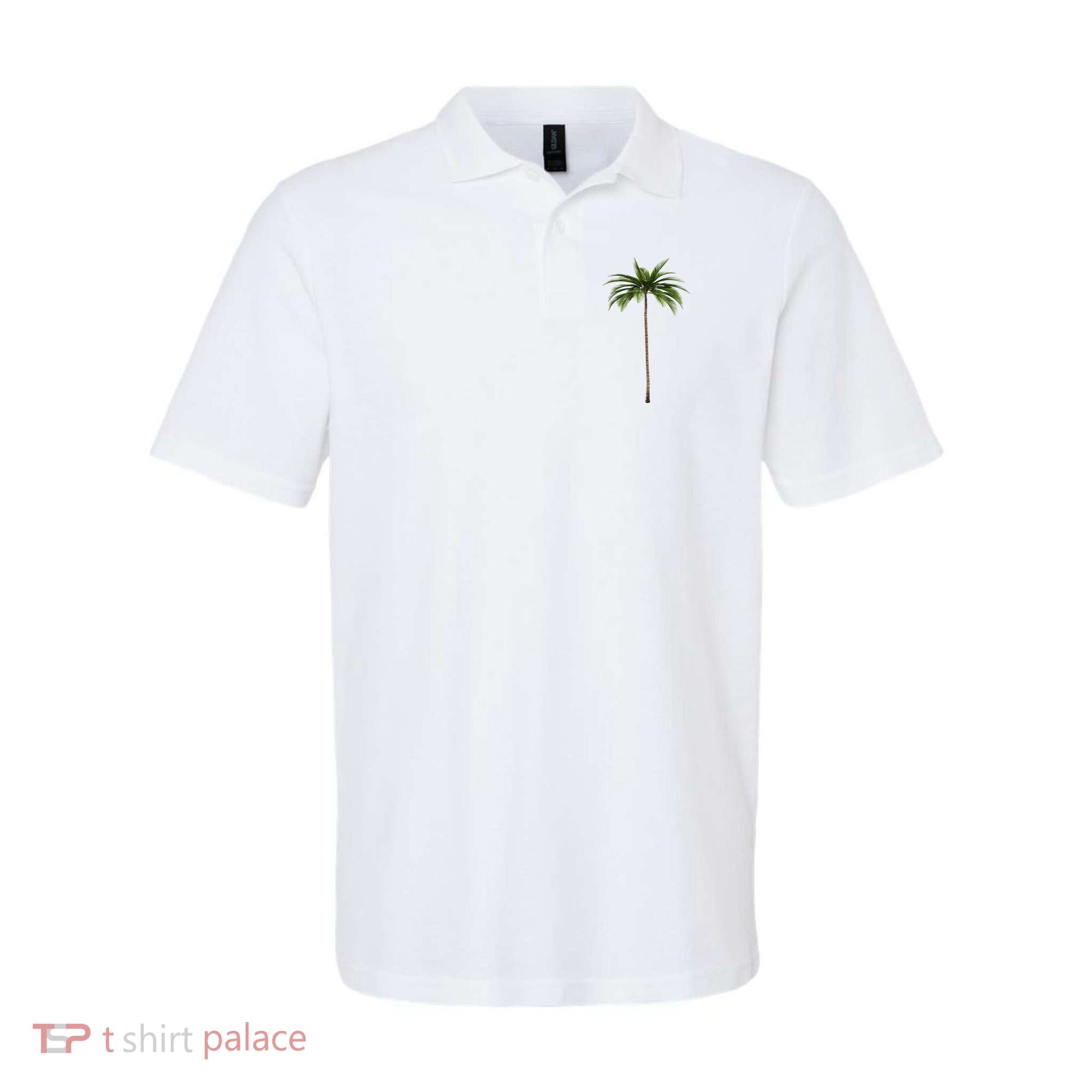 Cool Beach Summer Vacation Tropical Palm Tree Polo