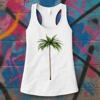 Cool Beach Summer Vacation Tropical Palm Tree Women's Tank Top thumb 3