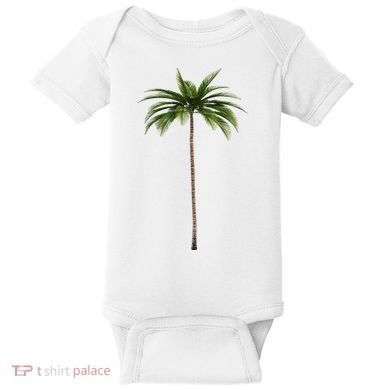 Cool Beach Summer Vacation Tropical Palm Tree Baby Bodysuit
