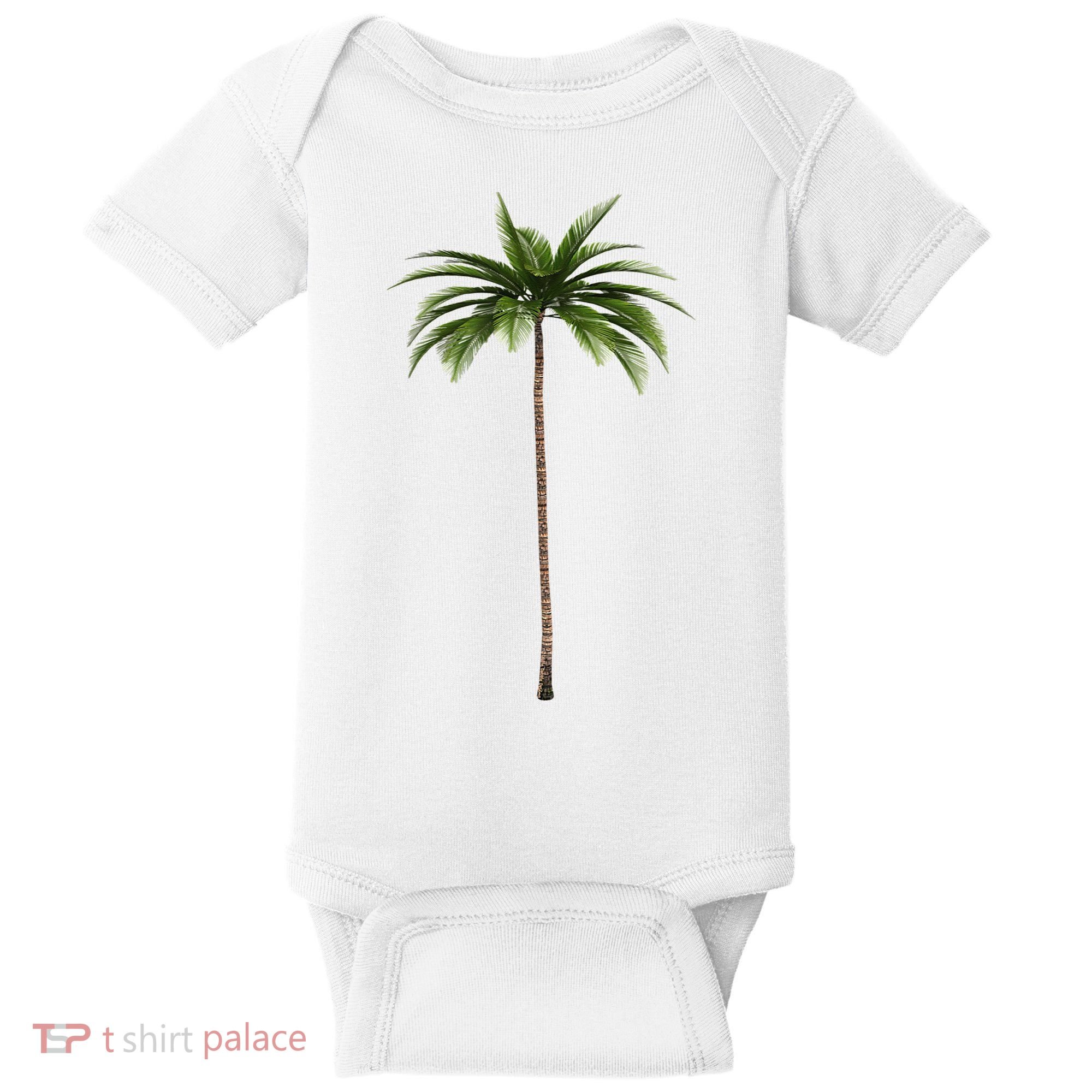 Cool Beach Summer Vacation Tropical Palm Tree Baby Bodysuit