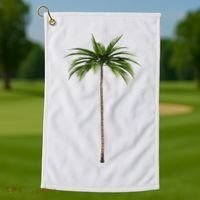 Cool Beach Summer Vacation Tropical Palm Tree Golf Towel thumb 1